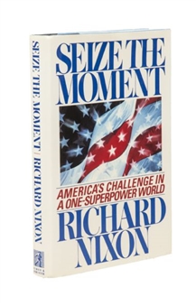 Richard Nixon Signed Hardcover First Edition of His "Seize the Moment" Book (JSA)